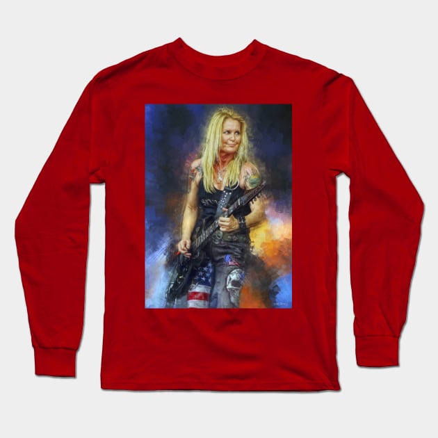 Lita Ford Long Sleeve T-Shirt by IconsPopArt